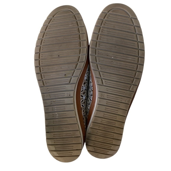 Spring Step Tulisa Metallic Silver Slip On Laser Cut Loafer Women's EU 39 US 8.5 - Picture 11 of 15